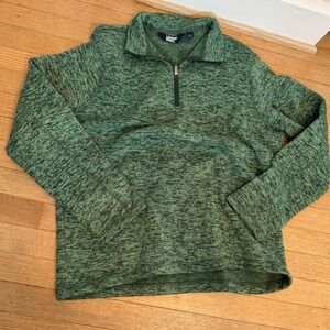Lands' End Forest Green Zip-Up Sweater